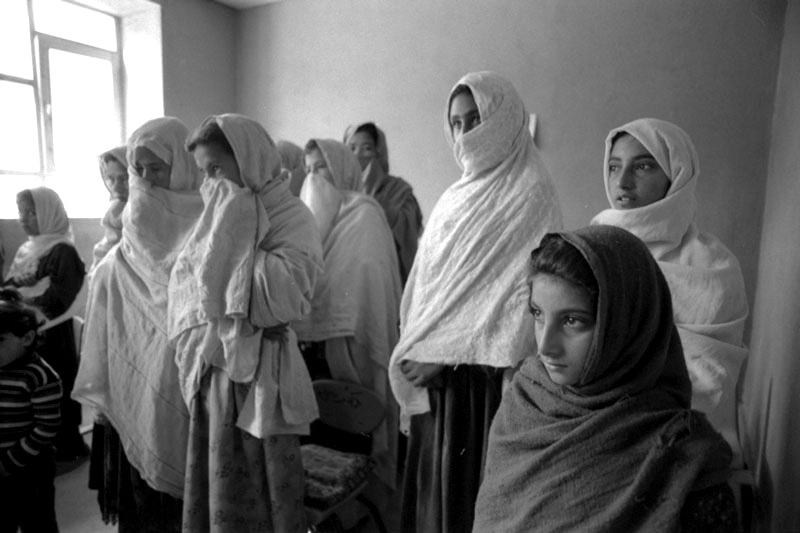 Afghan girls at school