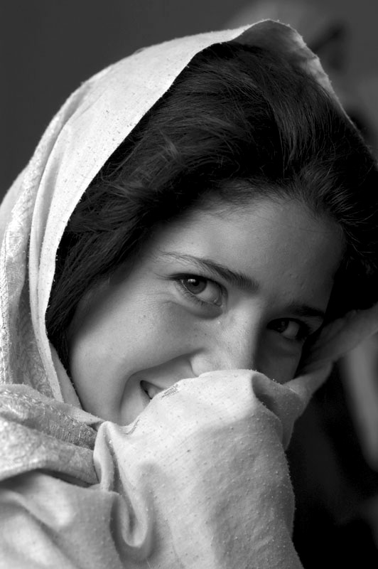 Afghan girl at school