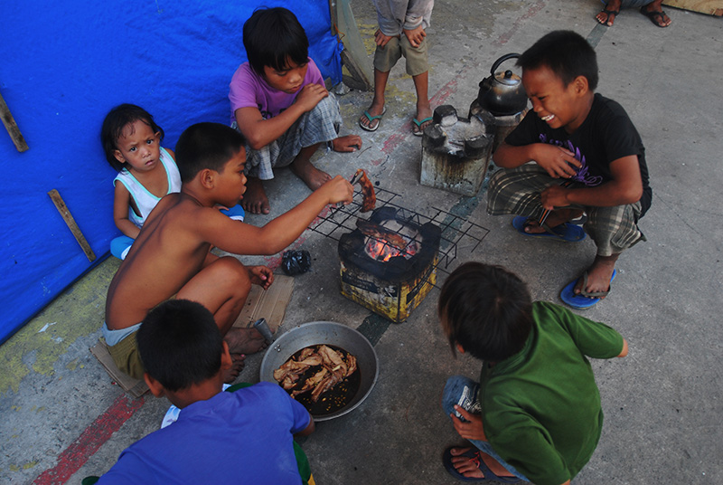 Typhoon evacuees