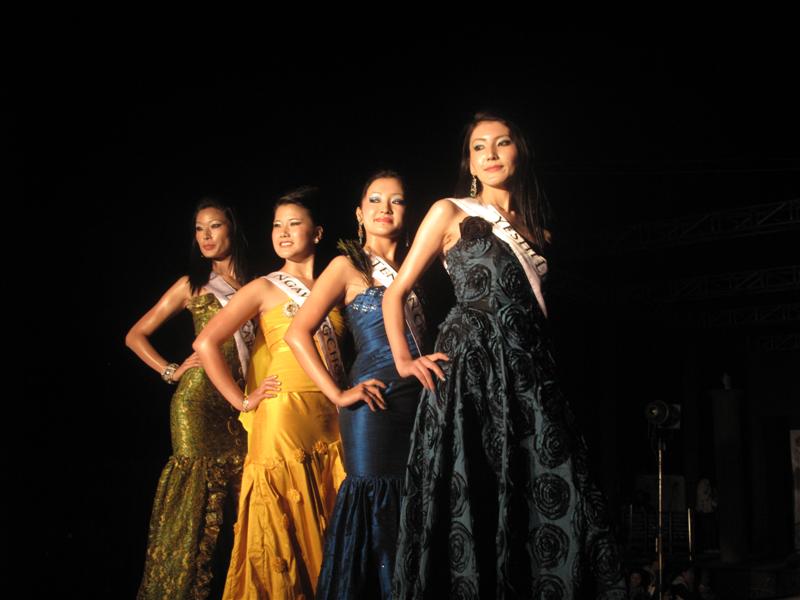 Tibetan beauties at the Miss Tibet contest.