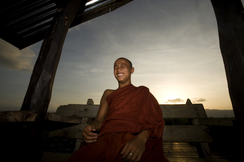 Late afternoon on a bridge that crosses Lake Inle