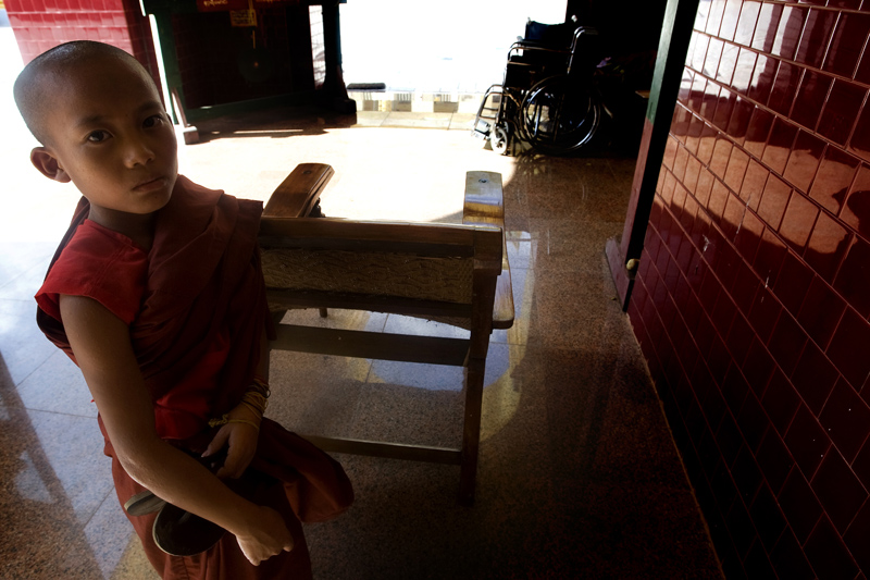 Young Buddhist monk