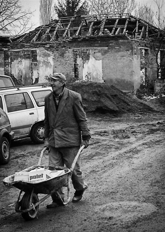 Renewed Serb house demolished during the NATO bombing