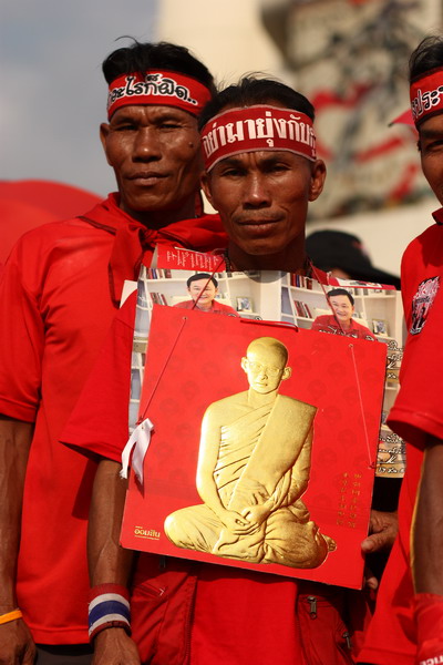 Red shirt protester