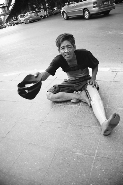 alms man on the street