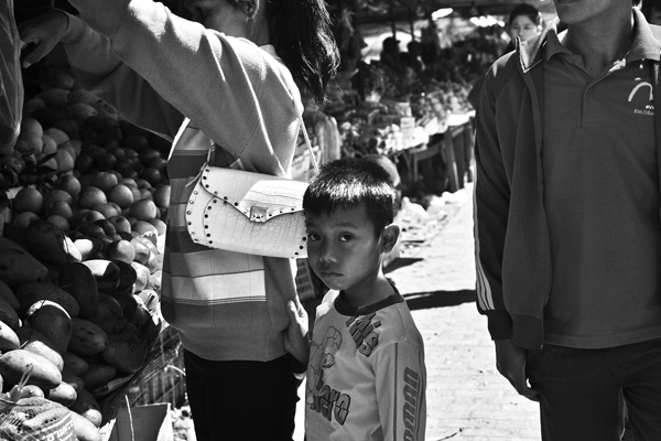 kid at the market