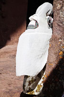 Woman in a church, Lalibela, Ethiopia