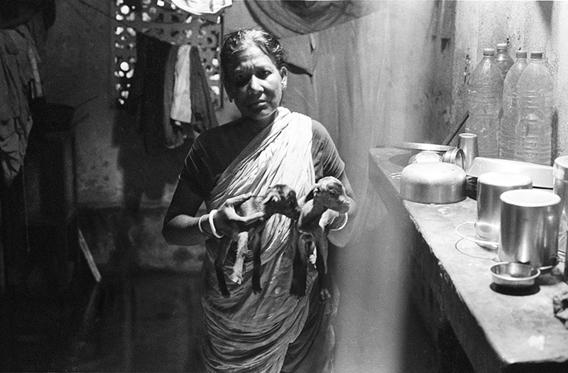 Mrs. Maya Dey in her house