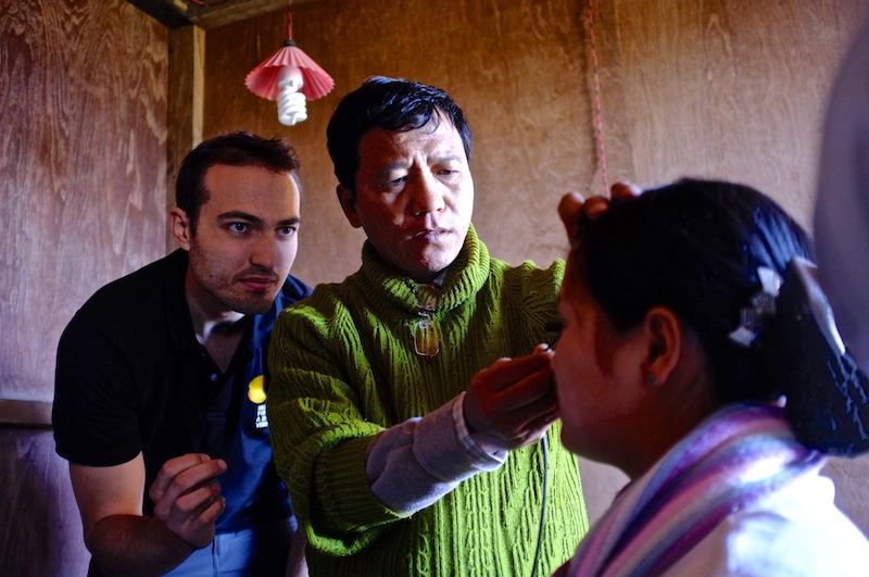 Dr Paul Athanasiov teaching our Myanmar colleague in the use of donated equipment at Falam