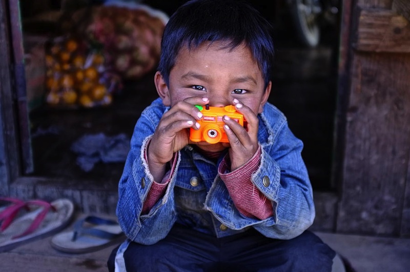 Boy with camera