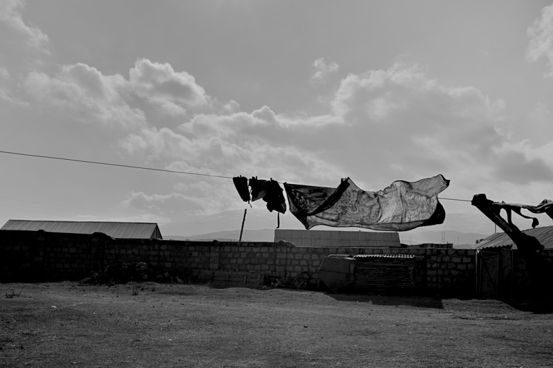 Washing on the line in a Rya Taza north of Yerevan