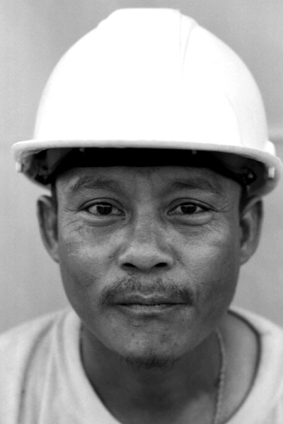 portait of a Shan construction worker