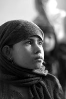 Afghan girls at school