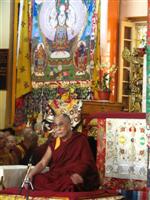 His Holiness The Dalai Lama during the Teachings