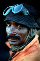Rashed, a labourer at the Gaddani ship-breaking yard