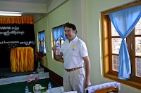 Dr James Muecke following the donation ceremony at Hakha Eye Centre